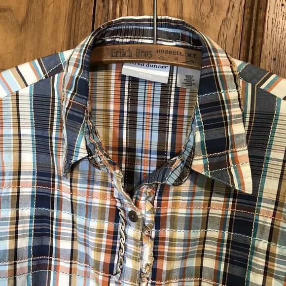 Alfred Dunner Women's 12P Multicolor Plaid Blouse Long Sleeve Button-Up Top - Picture 4 of 10